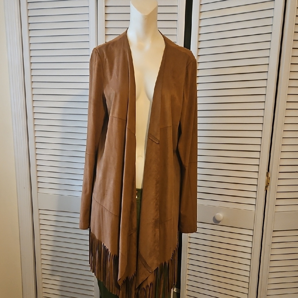 C. Luce Tan Fringe Women's Cape